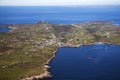 Normandy channel sea in france from airplaine Royalty Free Stock Photo