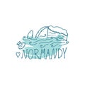 Normandy hand drawn illustration