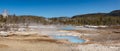 Norris Geyser Basin trail area, during winter in Yellowstone National Park, Wyoming Royalty Free Stock Photo