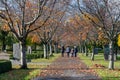 Matteus cemetery during autumn in Norrkoping, Sweden Royalty Free Stock Photo