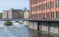 The old industrial landscape in Norrkoping, Sweden Royalty Free Stock Photo