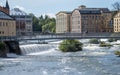 The old industrial landscape in Norrkoping, Sweden Royalty Free Stock Photo