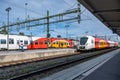 Commuter train at Norrkoping Railway Station Royalty Free Stock Photo
