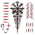 Norse viking blood brushed symbol