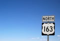 North 163 Highway sign Royalty Free Stock Photo
