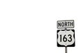 North 163 Highway sign