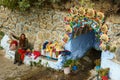 Morocco. Chefchaouen. A woman makes a traditional Berber hats Royalty Free Stock Photo