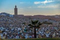 Morocco. Rabat. Piling up of graves in the Muslim Martyrs Cemetery near the Kasbah of the Udayas