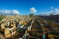 Morocco. Rabat. Piling up of graves in the Muslim Martyrs Cemetery near the Kasbah of the Udayas