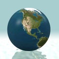 North America 3D Globe Royalty Free Stock Photo