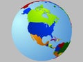 North America globe map Royalty Free Stock Photo