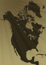 North America map illustration Royalty Free Stock Photo