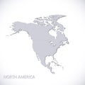 North America Map. Vector illustration Royalty Free Stock Photo