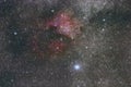 The North America nebula in Cygnus. Brightest star Deneb Royalty Free Stock Photo