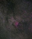 North America Nebula next to the brightest star in the Cygnus constellation, Deneb Royalty Free Stock Photo