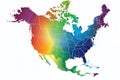North America Outline Map Customizable Template for Educational Resources Presentations and Marketing Materials Royalty Free Stock Photo