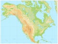 North America Physical Map. No text Royalty Free Stock Photo