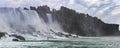 North America Tourist Destination Niagara Falls on the US Canadian Border Boats Tour Royalty Free Stock Photo
