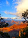 North America, USA, Arizona, sunset over Grand Canyon National Park Royalty Free Stock Photo