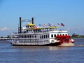 North America, USA, Louisiana, New Orleans, paddle wheel boat on the Mississippi Royalty Free Stock Photo