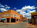 North America, USA, New Mexico, Santa Fe, adobe brick facade