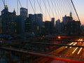 North America, USA, New York, Manhattan, Brooklyn Bridge Royalty Free Stock Photo