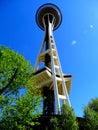 North America, USA, Washington State, City of Seattle, the Space Needle tower Royalty Free Stock Photo