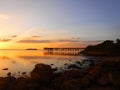 North America, USA, Florida, Crystal River, sunset at Fort Island Beach Royalty Free Stock Photo