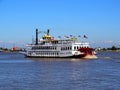 North America, USA, Louisiana, New Orleans, paddle wheel boat on the Mississippi Royalty Free Stock Photo