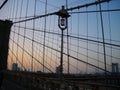 North America, USA, New York, Manhattan, Brooklyn Bridge Royalty Free Stock Photo