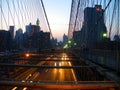 North America, USA, New York, Manhattan, Brooklyn Bridge Royalty Free Stock Photo