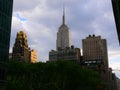 North America, USA, New York, Manhattan, Bryant Park and Empire State Building Royalty Free Stock Photo