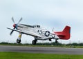 North Americam P51D Mustang at Scampton air show on 10 September, 2017. Lincolnshire active Royal Air force base.
