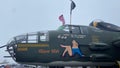 North American B-25 Mitchell jet on a runway Royalty Free Stock Photo