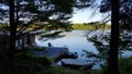 North American Cottage Dock in Summer