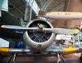 North American T-6 airplane display Brussels Museum Royalty Free Stock Photo