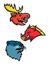 North American wildlife Sports Mascot Collection