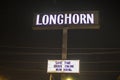 LongHorn Steakhouse Restaurant street sign now hiring