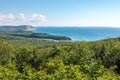 North Bar Lake and Lake Michigan Overlook at Sleeping Bear Dunes Royalty Free Stock Photo