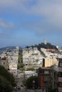 North Beach Coit Tower in San Francisco Royalty Free Stock Photo