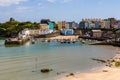 North Beach and Colorful Buildings at tge Beautiful Welsh Seaside Town of Tenby