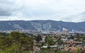 North Bogota city landscape with a famous view of a butterfly `mariposa` neighborhood. Royalty Free Stock Photo