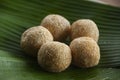 North Borneo home made traditional Kuih Bijan cake. Sabah Malaysia Traditional Dessert. Asian food concept