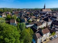 North of Burgundy wine making region, view on Chablis village with famous white dry wine made from Chardonnay grape, wine tour in