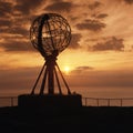 North cape globe midnightsun Royalty Free Stock Photo