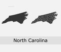 North Carolina counties vector map Royalty Free Stock Photo