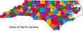 North Carolina map Royalty Free Stock Photo