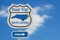 North Carolina Road Trip Highway Sign