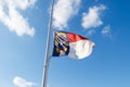 North Carolina State Flag and Blue Sky Royalty Free Stock Photo