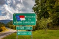 North Carolina State Line Sign Royalty Free Stock Photo